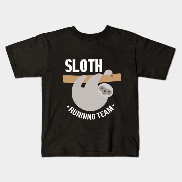 Adorable Sloth Running Team for Sloth Lovers Kids T-Shirt by theperfectpresents